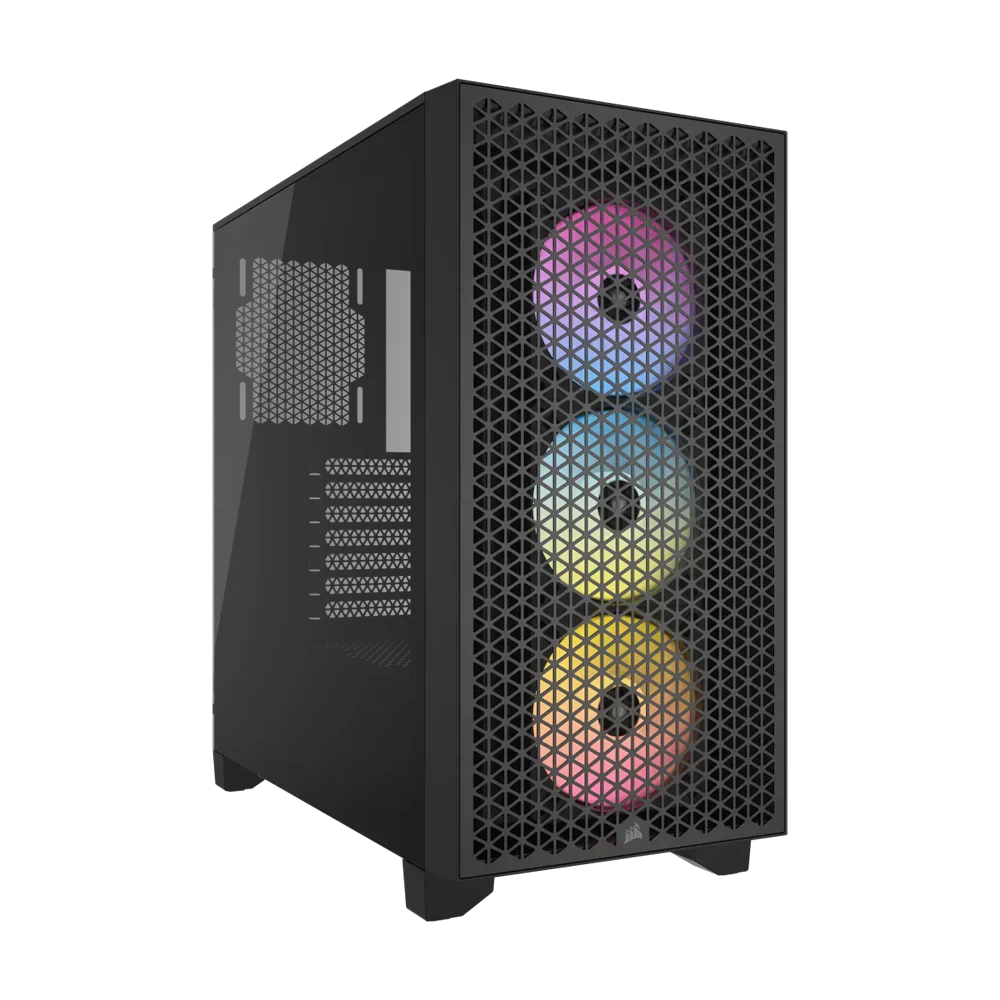 Corsair 3000D Rgb Tempered Glass Mid Tower Black