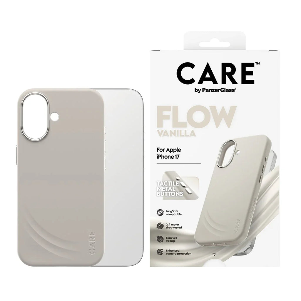 PanzerGlass FLOW Case Vanilla w. MagSafe iPhone 17