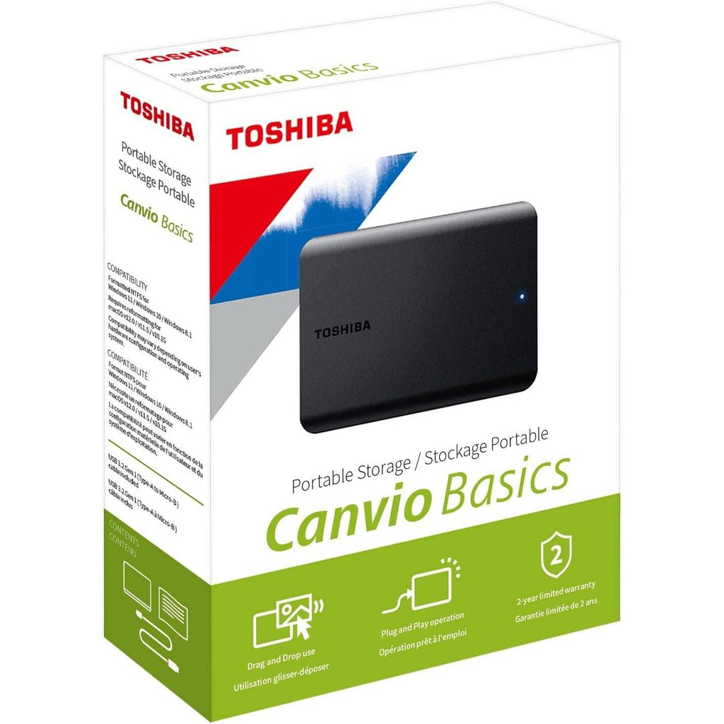 Toshiba 4Tb Canvio Basics Usb 3.2 Gen 1 Portable Hdd (Hdtb540Ek3Ca)