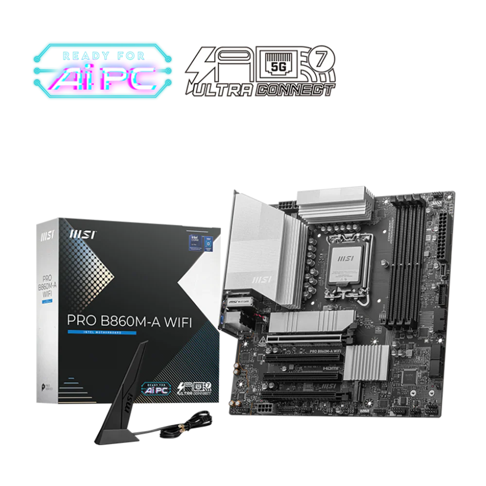 Msi Pro B860M-A Wifi Ddr5 Motherboard Black