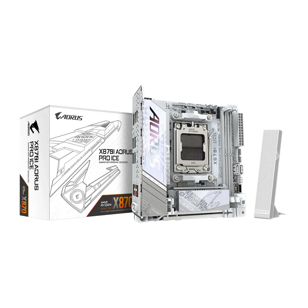 Gigabyte X870I Aorus Pro Ice Ddr5 Motherboard - White