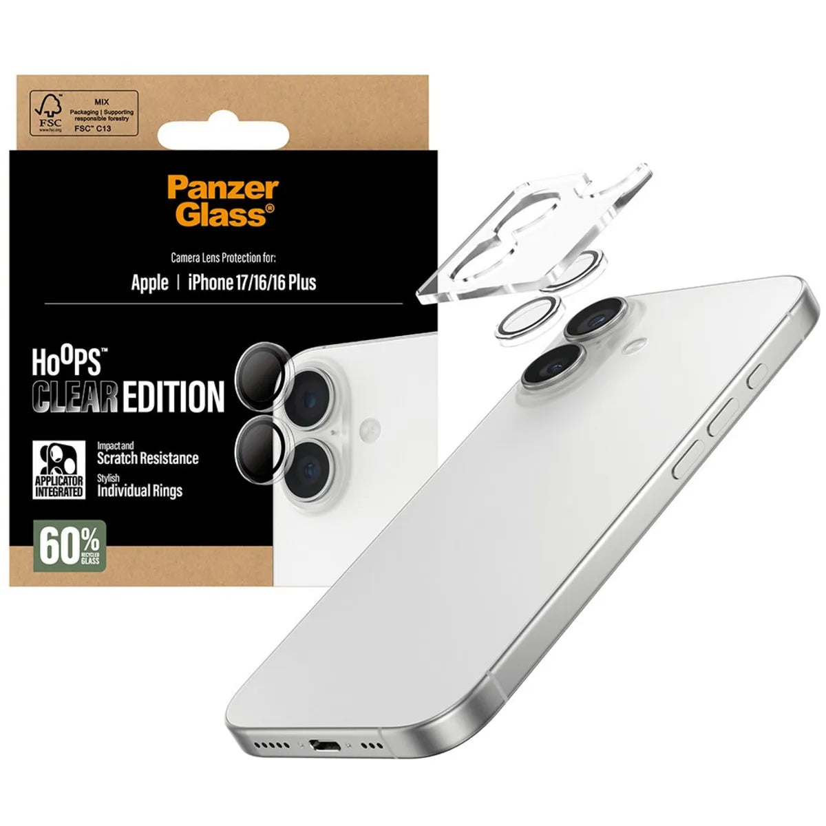 PanzerGlass Hoops iPhone 17/16/16+ Camera Lens protector
