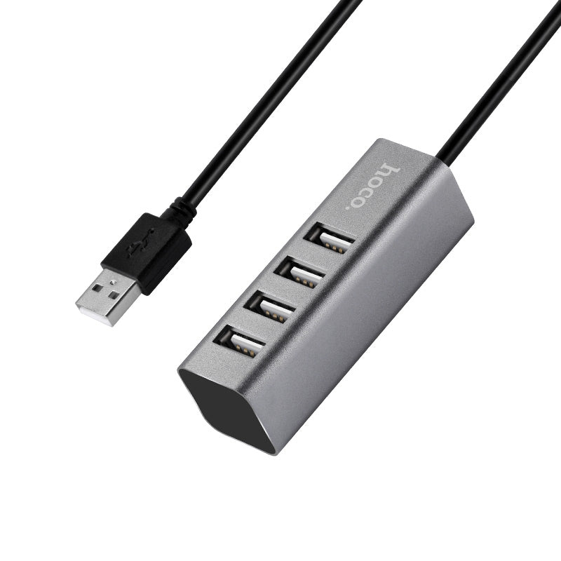 Hoco HB1 USB Hub – USB-A to 4-Port USB 2.0 for Charging & Data Sync