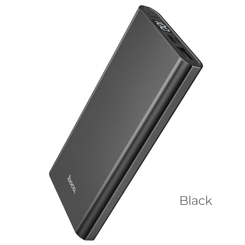 Hoco J68 Resourceful 10000mAh Power Bank – Dual Output | Compact - Black