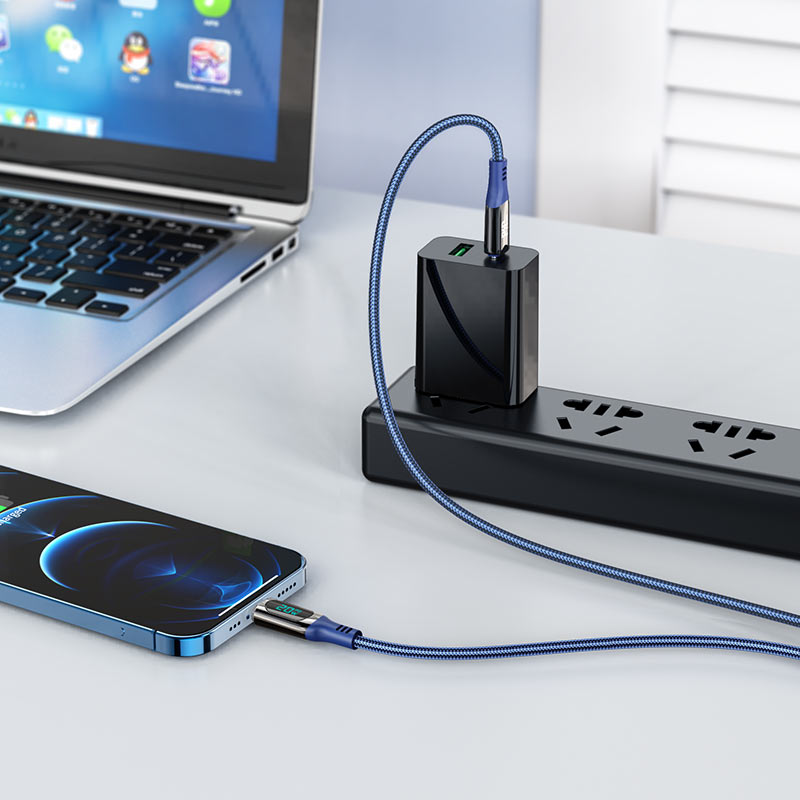 Hoco Charging Power Display 2.4A Usb To Lightning Cable 1.2M - S51
