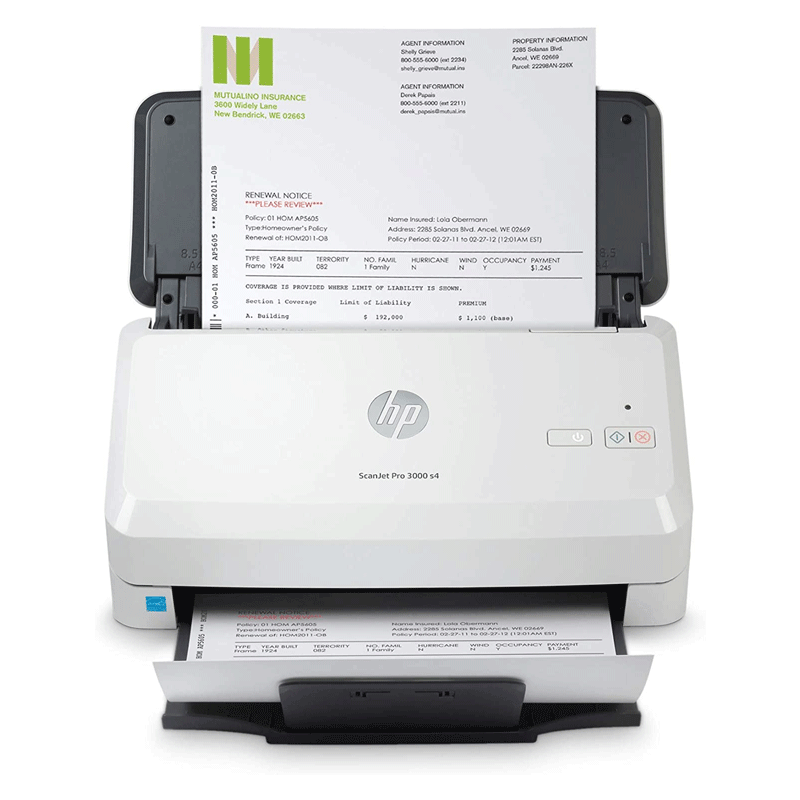 Hp Scanjet Pro 3000 S4 - 40Ppm 600Dpi A4 Usb Sheetfed Adf Scanner