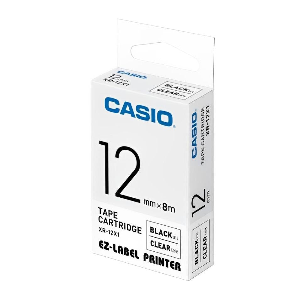 Casio Black on Clear Label Tape Cassette