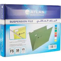 Atlas Suspension Hanging Files Fs, 50Pcs Box - Green Color