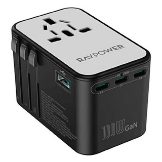 Ravpower Rp-Pc1077 Gan100W 5-In-1 Universal Adapter Black