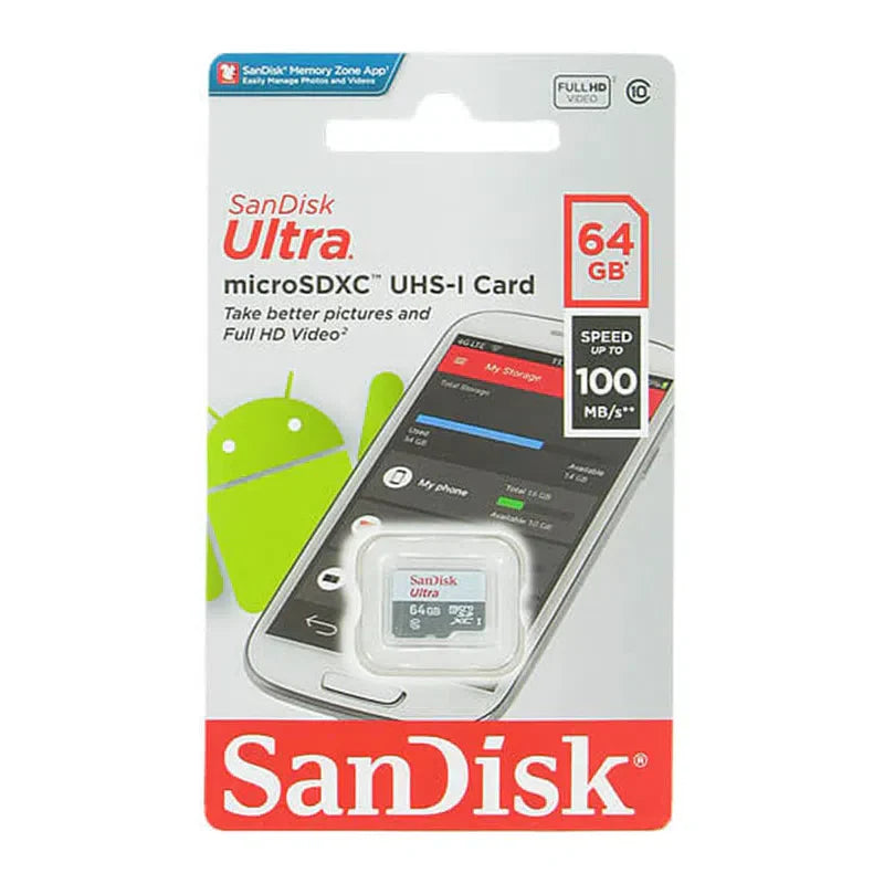 SanDisk Ultra microSDXC UHS-I Memory Card – 64GB/ 100MB/s