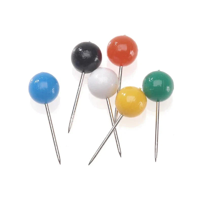 Foska Colored Map Pins (100Pcs/Packet)