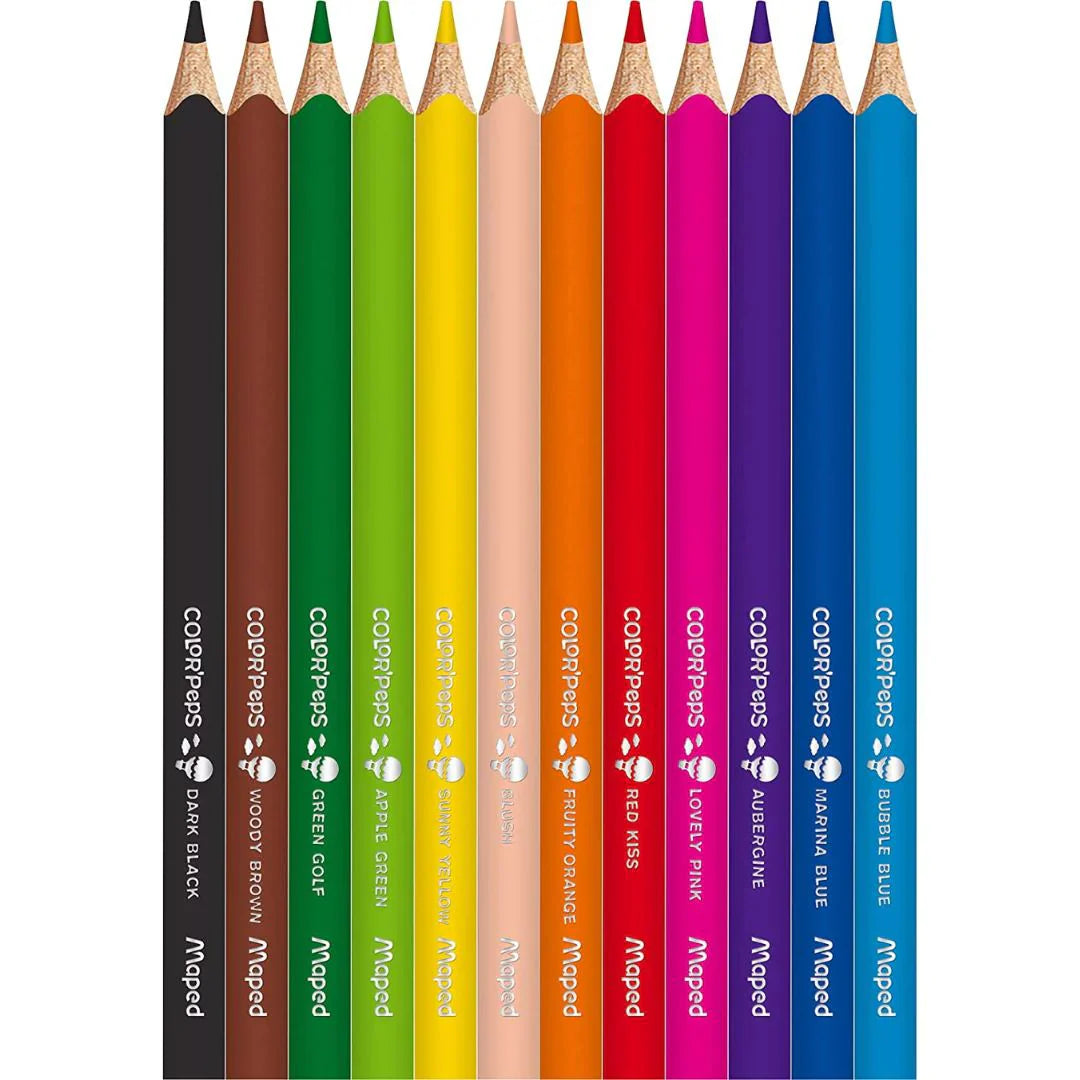 Maped Color Peps My First Jumbo Colored Pencils 12 Colors