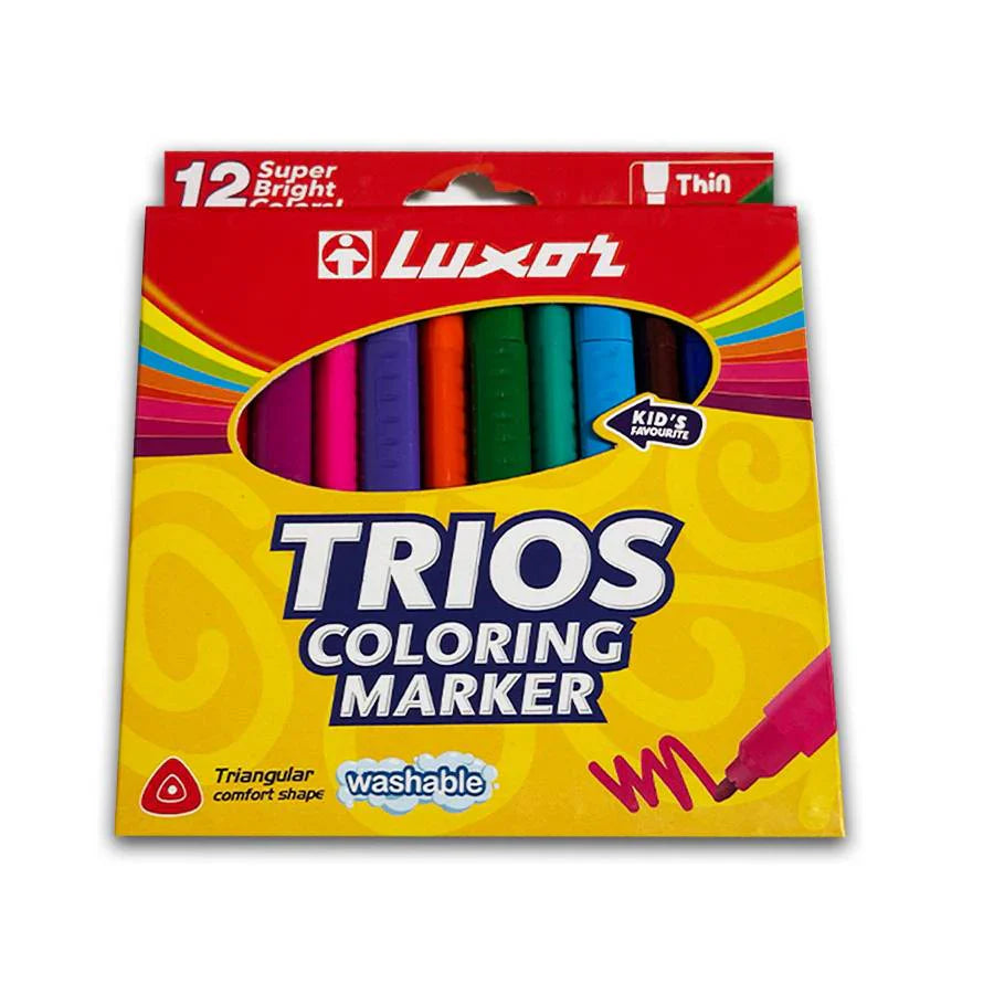 Luxor - Trios Coloring Marker - Assorted Color (12’S Box)