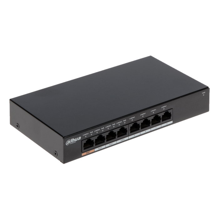 Dahua 8-Port Gigabit Ethernet PoE Switch with 4-Port PoE - Black