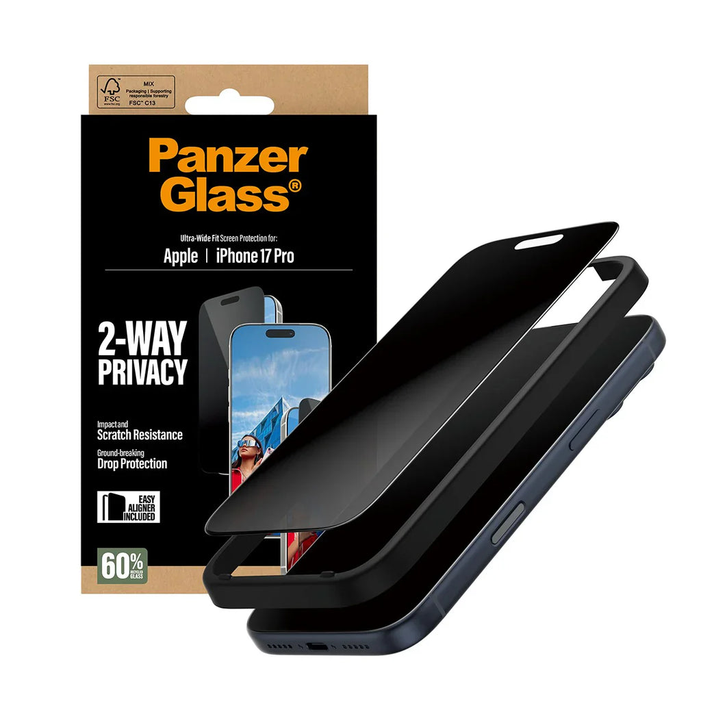 PanzerGlass 2-Way Privacy Screen Protector for iPhone 17 Pro