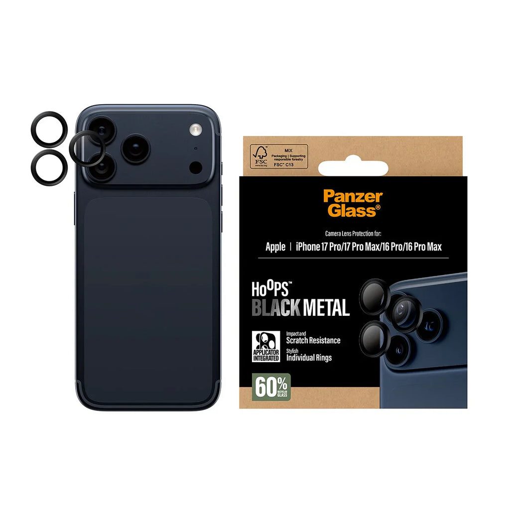 PanzerGlass Hoops Camera Lens Protector for iPhone 17 Pro | iPhone 17 Pro Max | iPhone 16 Pro | 16 Pro Max