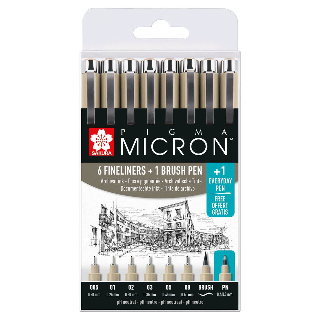 Sakura Pigma Micron Set 7+1