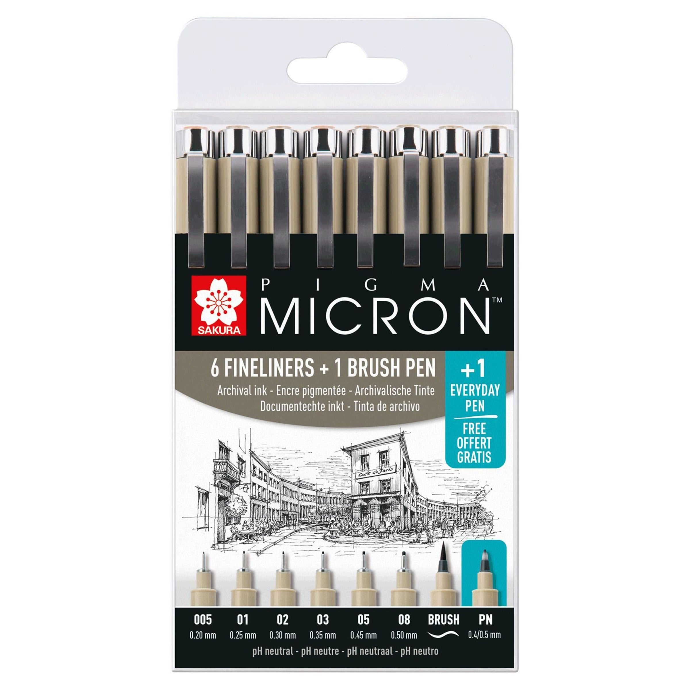 Sakura Pigma Micron Set 7+1