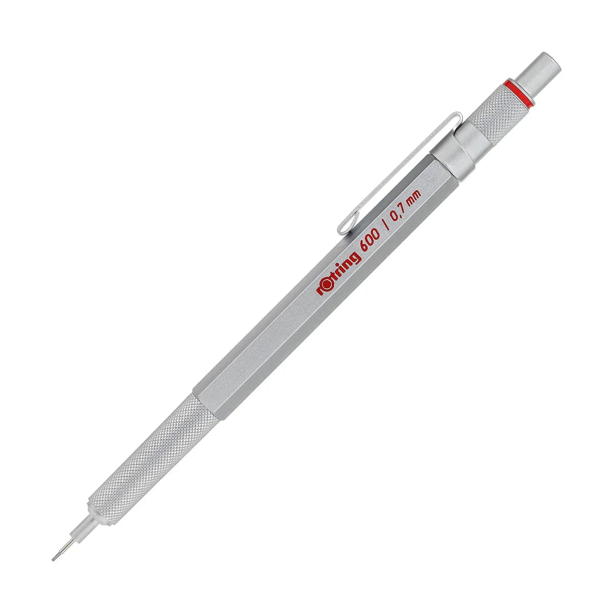 Rotring 600 Mechanical Pencil, 0.7 Mm, Silver