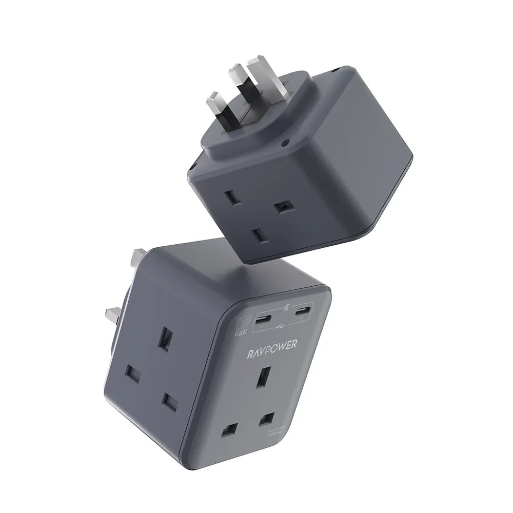 Ravpower Rp-Pc1066 Gan 45W Extender With 3 Ac Outlets And 2 Usb c