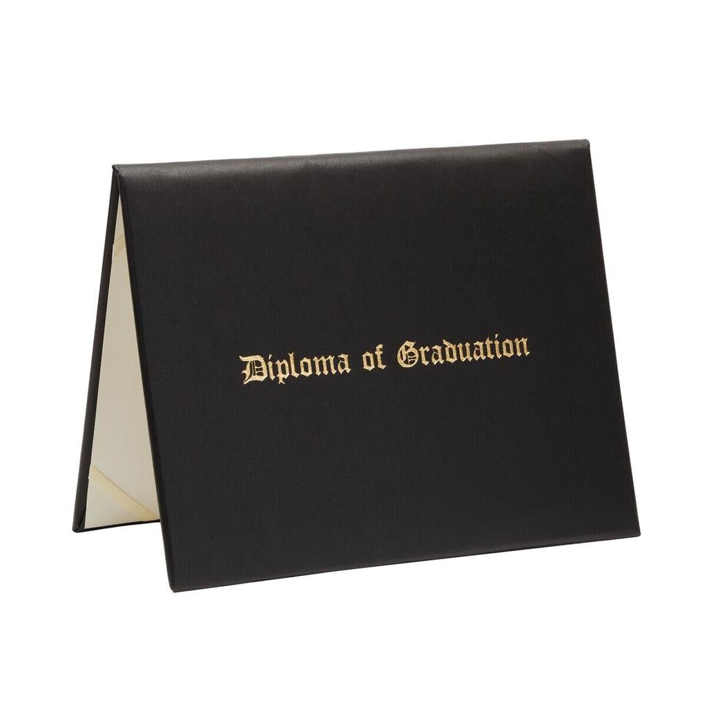 Certificate Holder with Print - Black Color