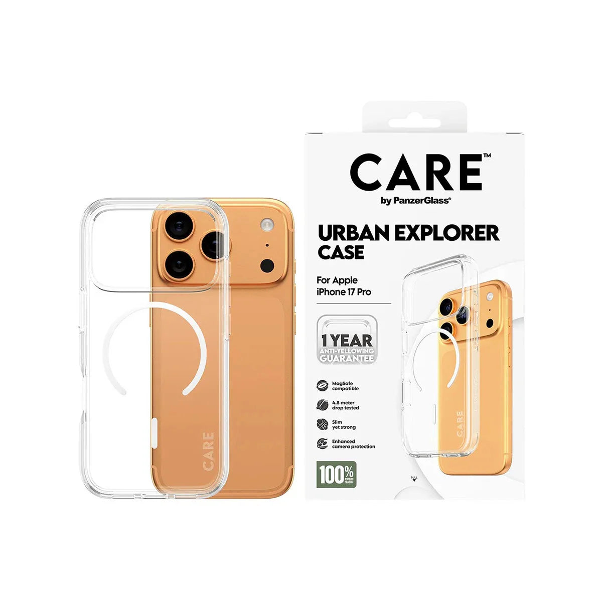 PanzerGlass Urban Explorer Magsafe Case iPhone 17 Pro - Clear/White