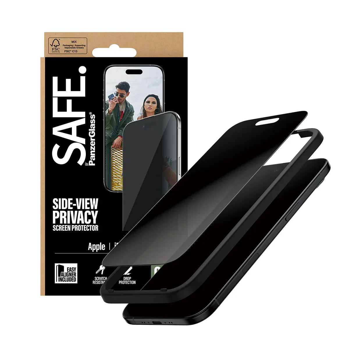 PanzerGlass Safe Ultra-Wide Fit Privacy Screen Protector for iPhone 17 Air