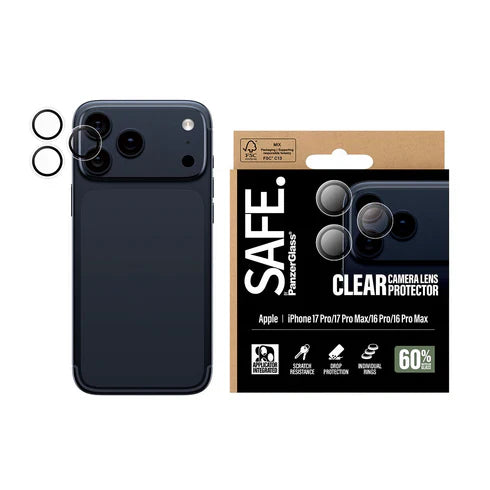PanzerGlass Safe Camera Lens Protector for iPhone 17