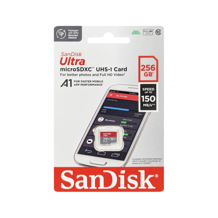 Sandisk Ultra Uhs Microsd Card – 256Gb/ 150 Mb/S/ Memory Card – Sdsquac-256G-Gn6Mn