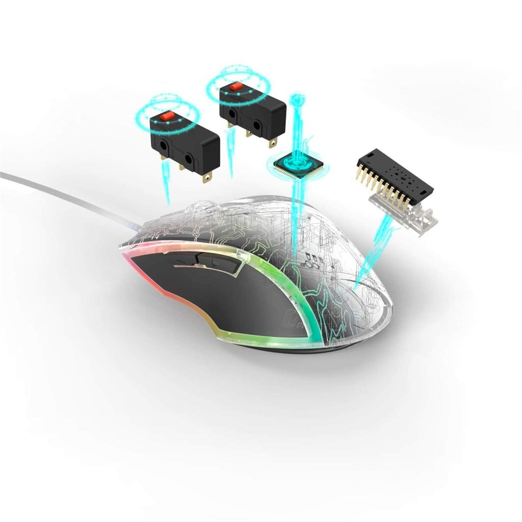 uRage Reaper 220 Illuminated Gaming Mouse - Wired / Black