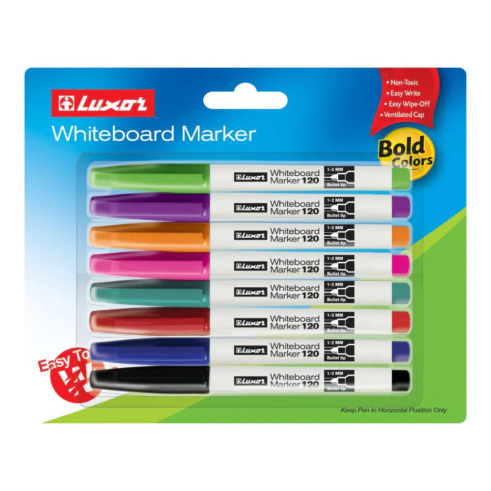 Luxor- Whiteboard Marker 12 Assorted Colors Set Of 3 Packets