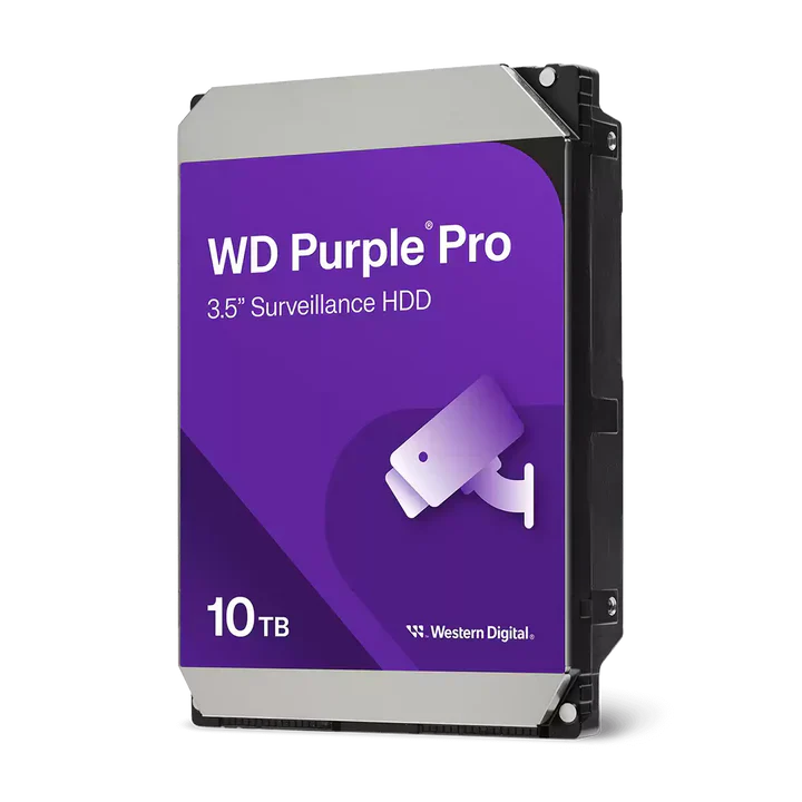 WD Purple Pro Surveillance Hard Drive - 10TB / 3.5-inch / SATA / 512MB Buffer