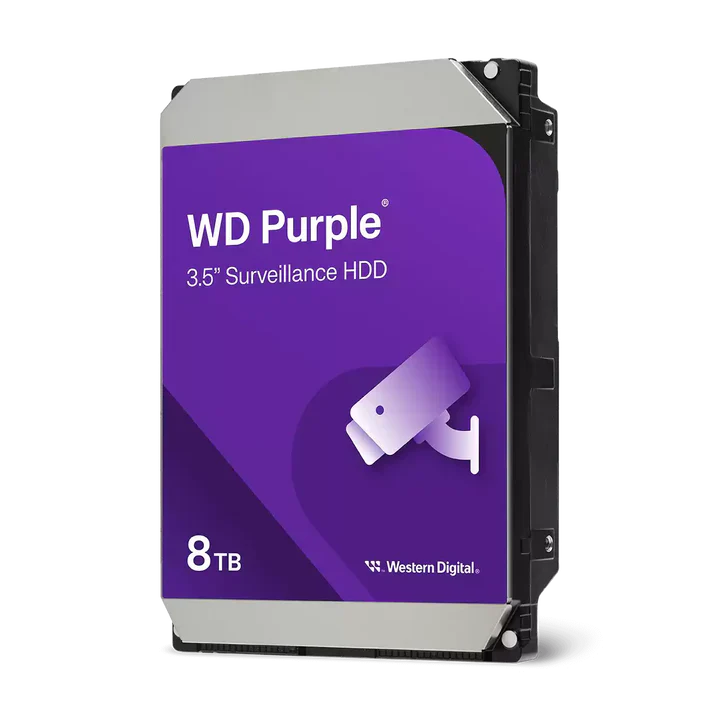 WD Purple 8TB Surveillance Hard Disk Drive - 7200 RPM Class SATA 6Gb/s 128MB Cache 3.5 Inch