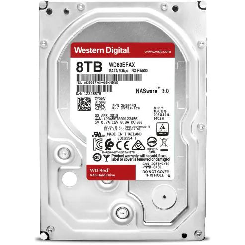 Wd Red 8Tb Nas Hard Disk Drive – 5400 Rpm Class Sata 6 Gb/S 128Mb Cache 3.5 Inch – Wd80Efax