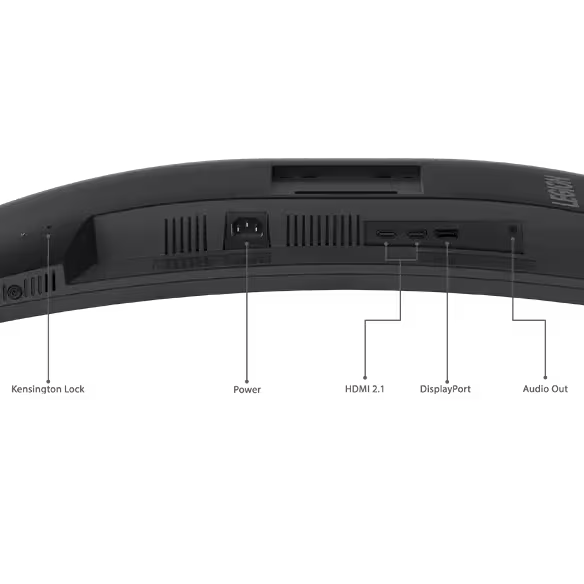 Lenovo Legion R34w-30 - 34" WQHD Curved / 0.5ms / Up to 180Hz / HDMI 2.1 / DP 1.4 / Speaker / Eyesafe / Raven Black - Gaming Monitor